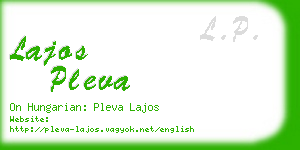 lajos pleva business card